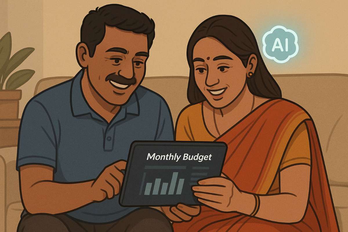Indian Family using AI for  financial planning