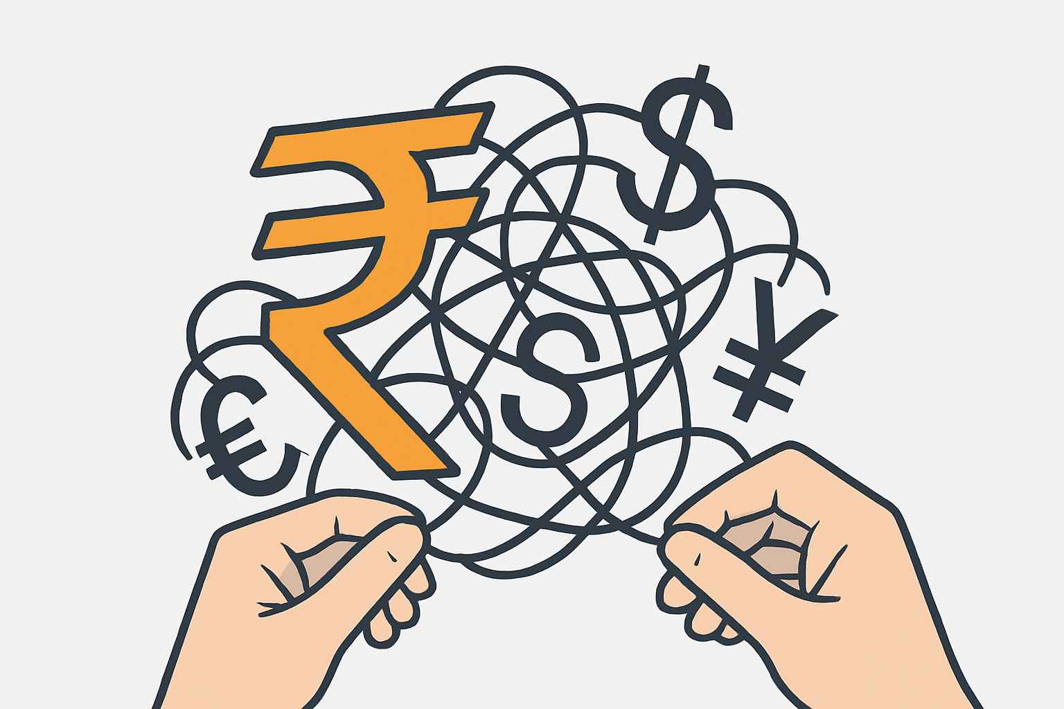 Rupee Entangled with foreign currency