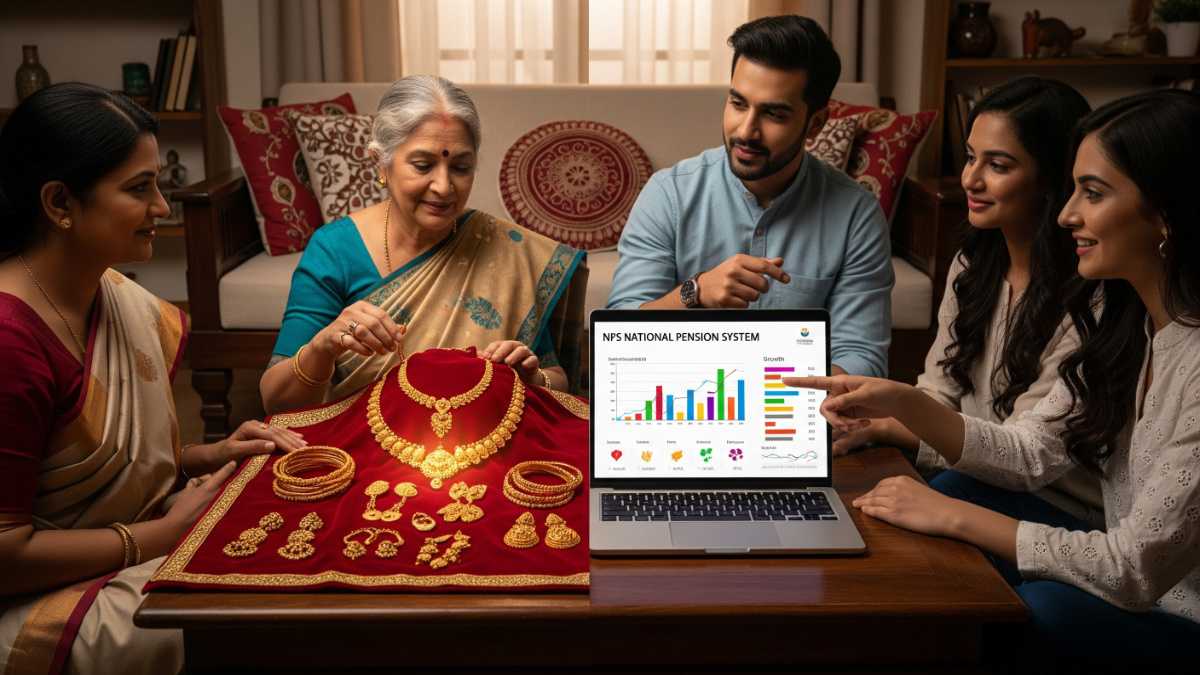 Indian family saving for retirement