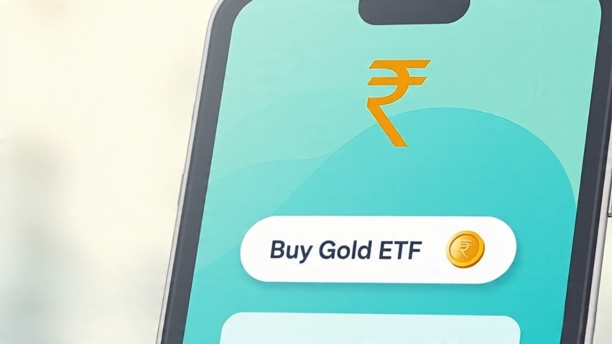 mobile app screen showing Gold ETF purchase