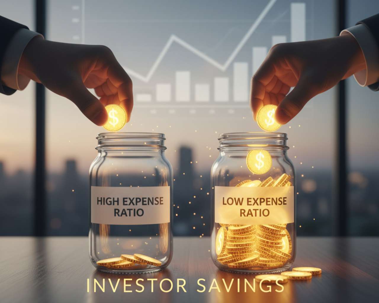 Low expense ratio vs high expense ratio jar