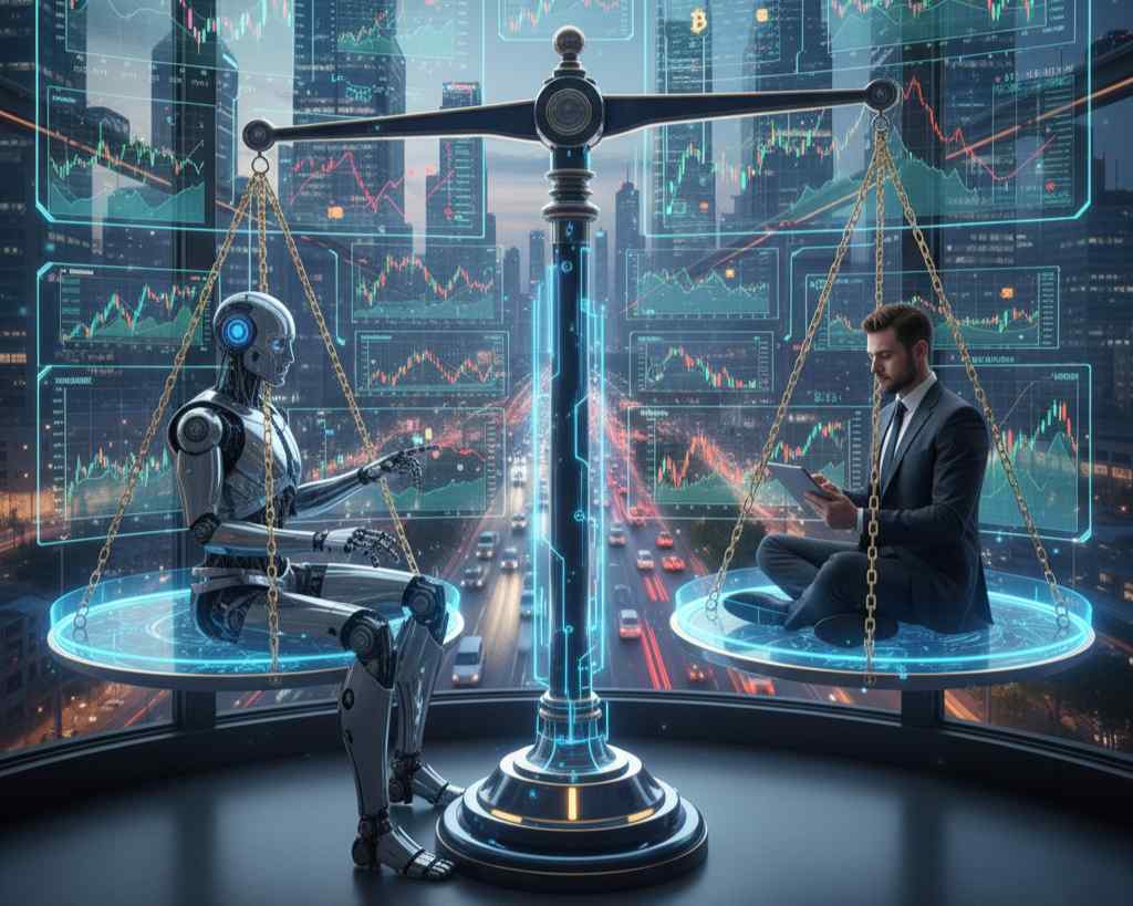 Balancing AI automation with human trading decisions in Indian markets.