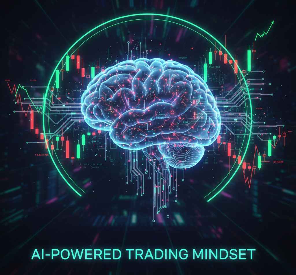 AI-human collaboration concept in stock trading.