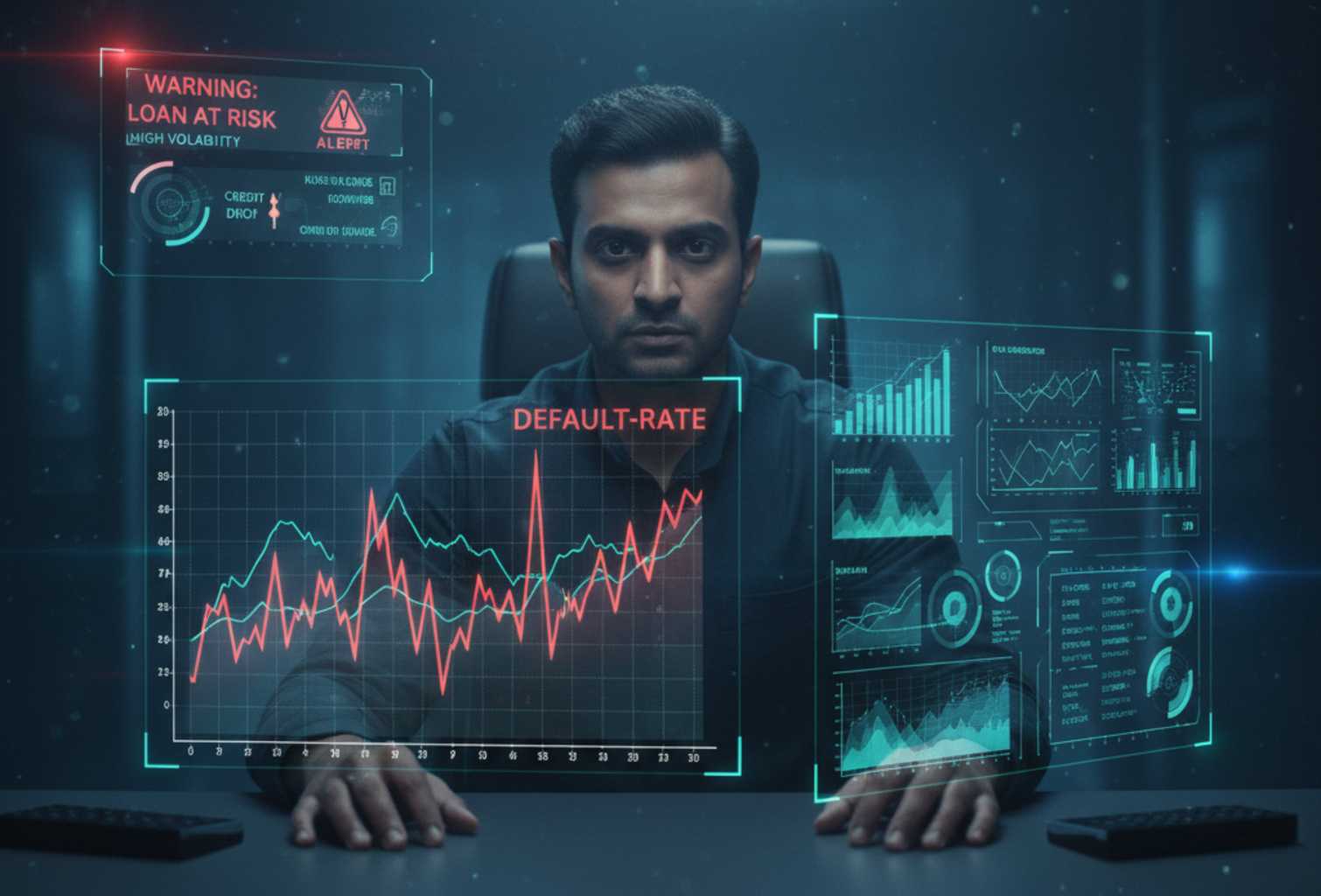 Loan at risk warning on screen