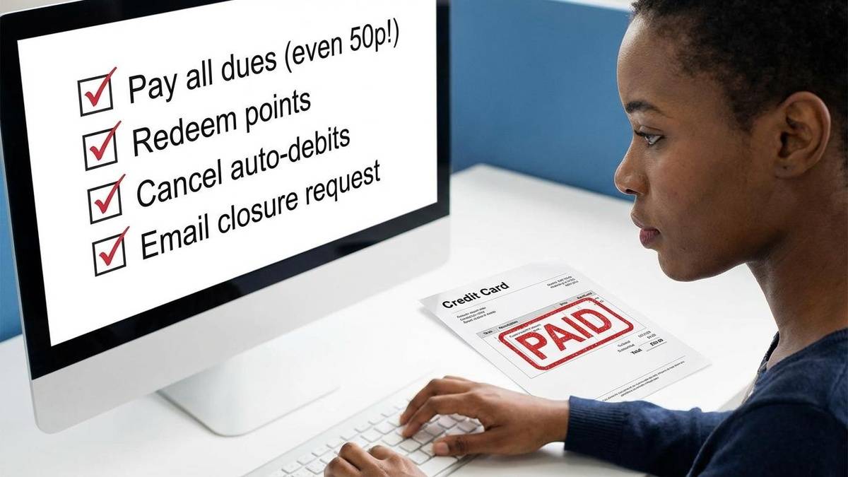 credit card closing checklist