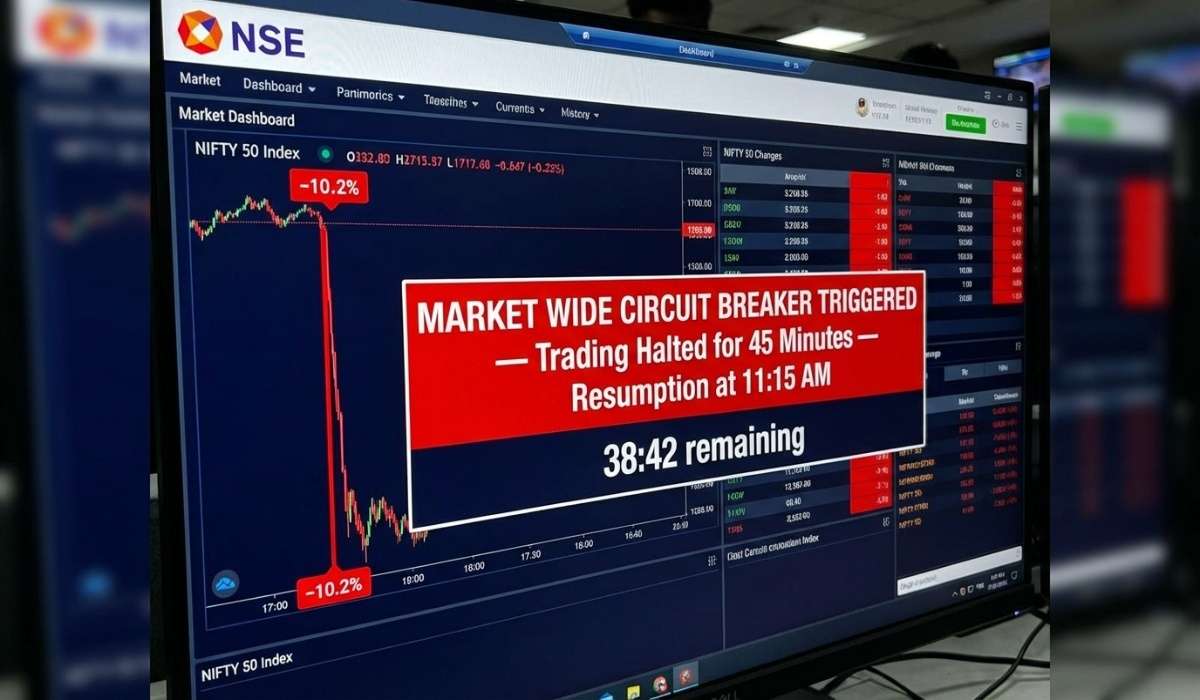 MARKET WIDE CIRCUIT BREAKER TRIGGERED — Trading Halted screen