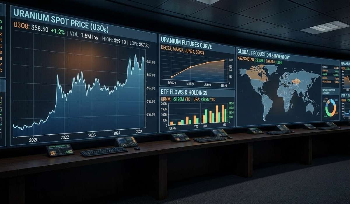 Uranium spot price dashboard