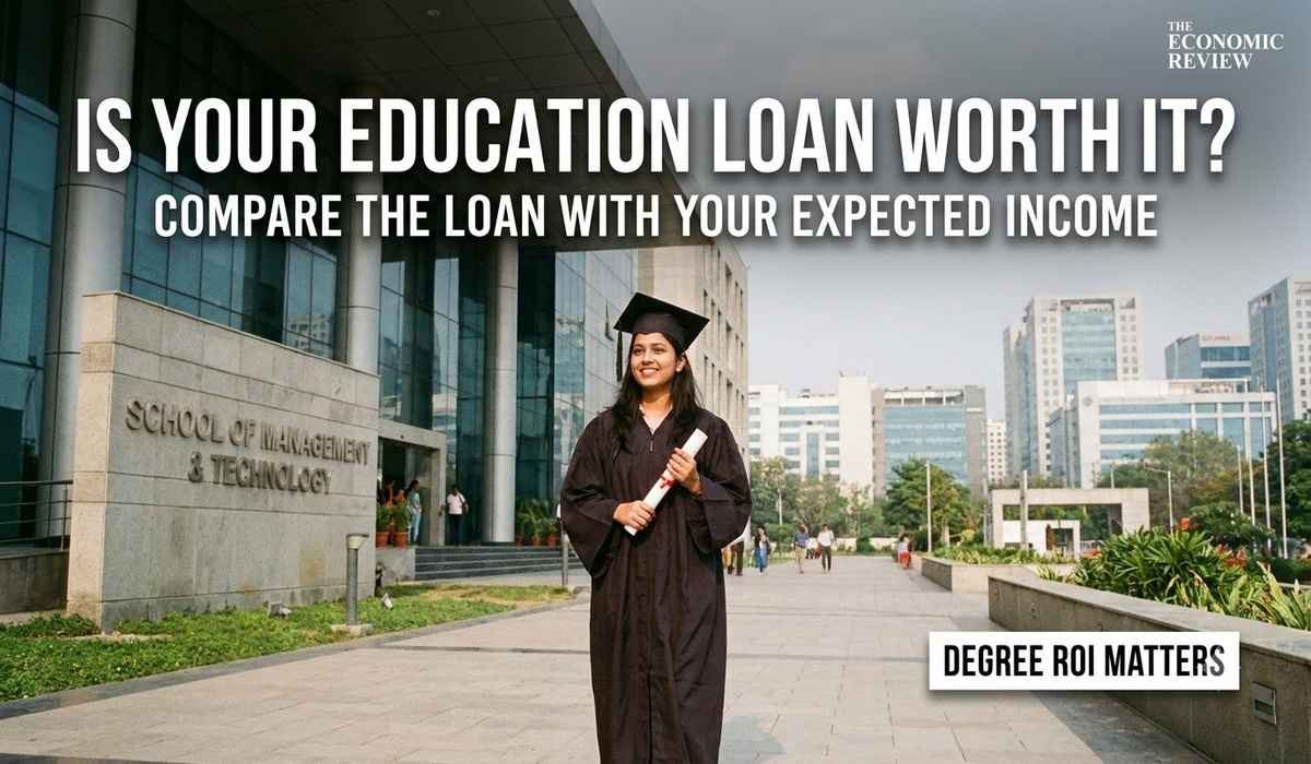 education loan, a graduate walking