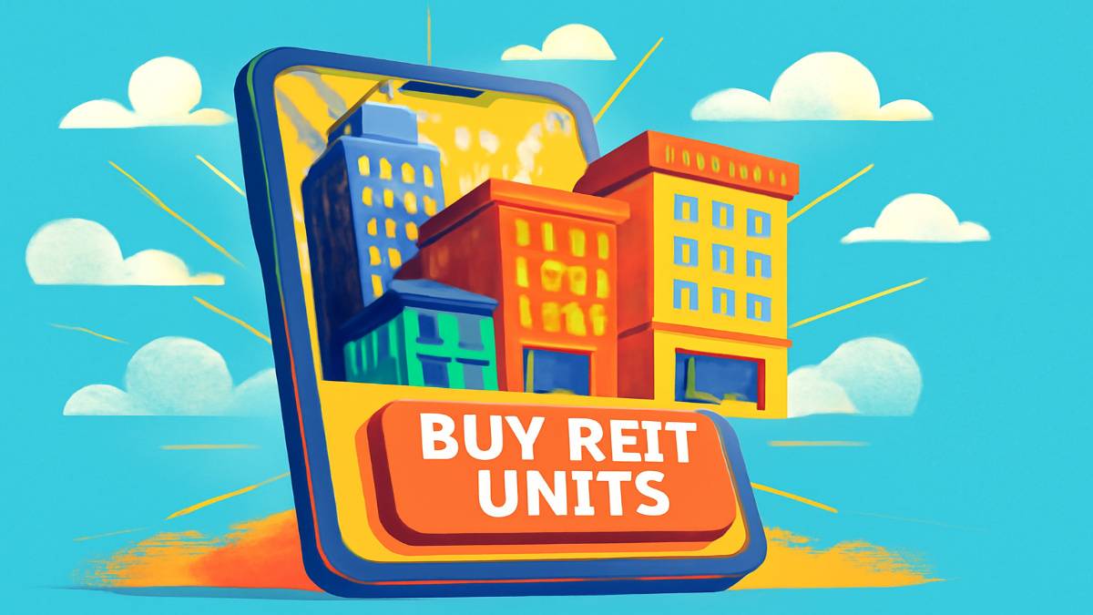smartphone showing “Buy REIT Units”