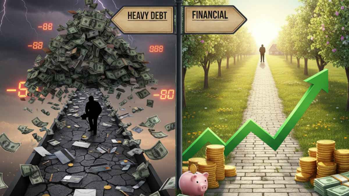 high debt vs financial freedom