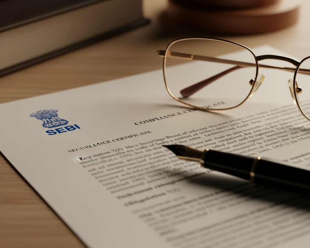 Document and pen with sebi logo