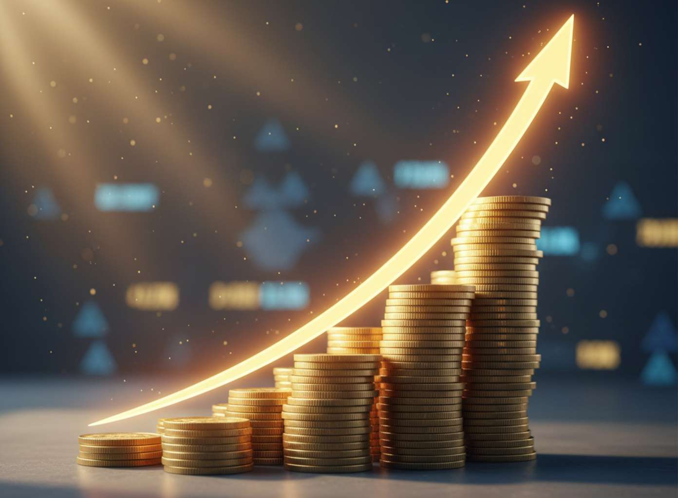 Increasing stacked coins for growth