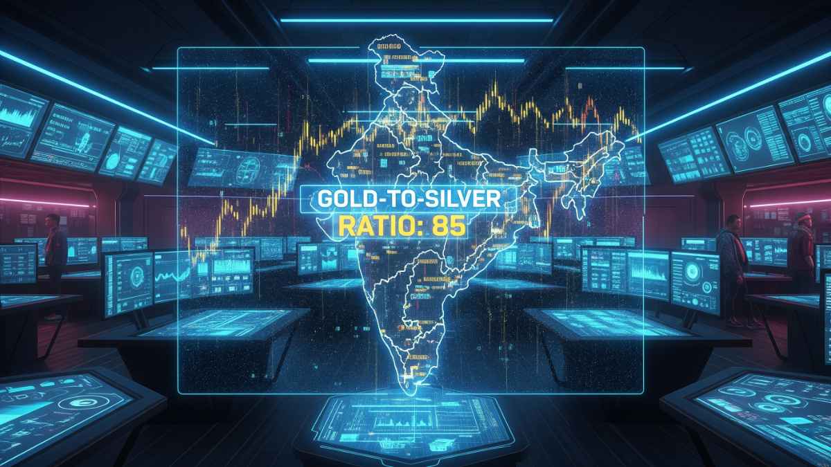 Gold to Silver ratio on indian map