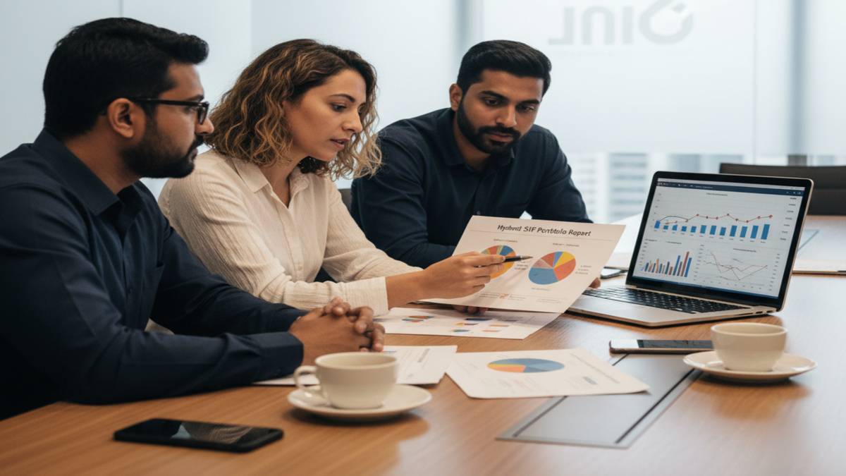 Team of traders analyzing charts