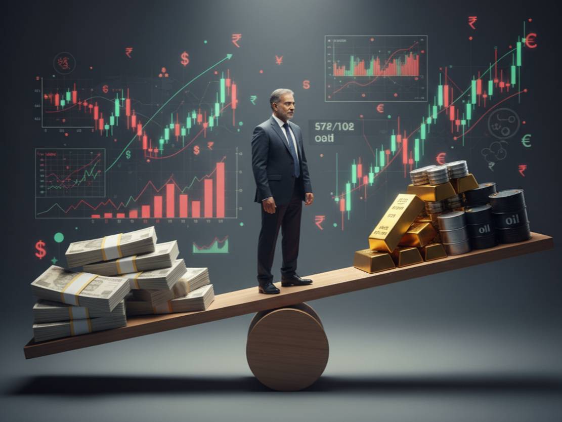 rupee vs commodities on balance