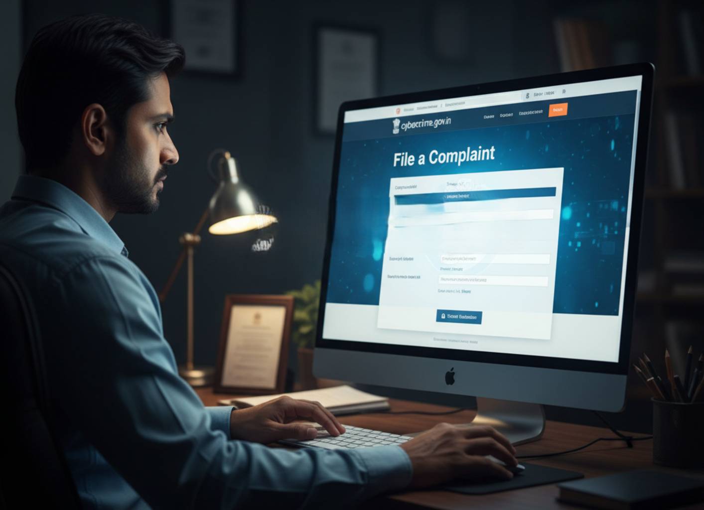 Reporting fake loan apps on Indian cybercrime portal.