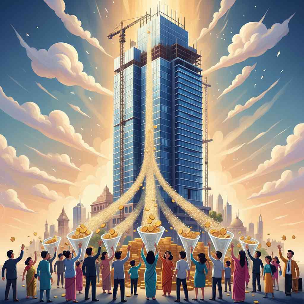 Group of investors buying property fractionally