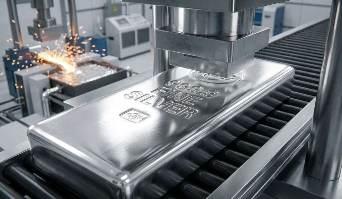 silver bar creation in factory