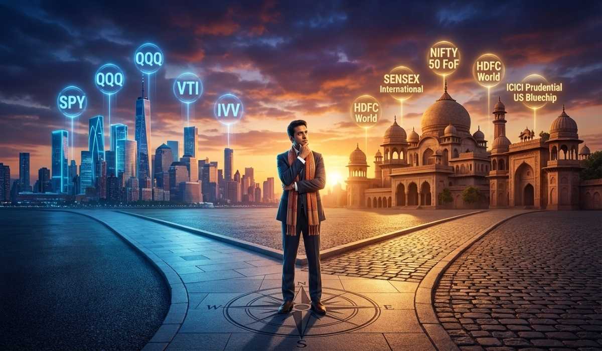 Strategic investment decision between direct US ETFs and Indian Fund of Funds for long-term wealth creation