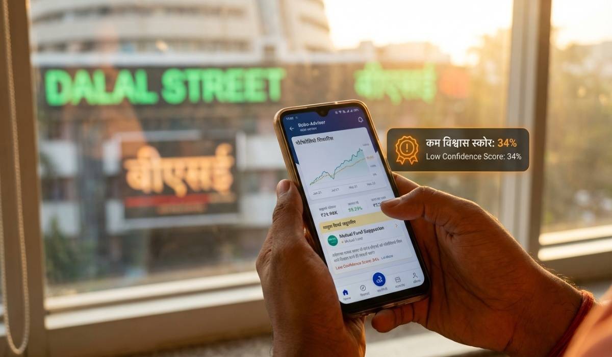 भारतीय रोबो-एडवाइजर ऐप में AI हैलुसिनेशन — लो कॉन्फिडेंस स्कोर की चेतावनी