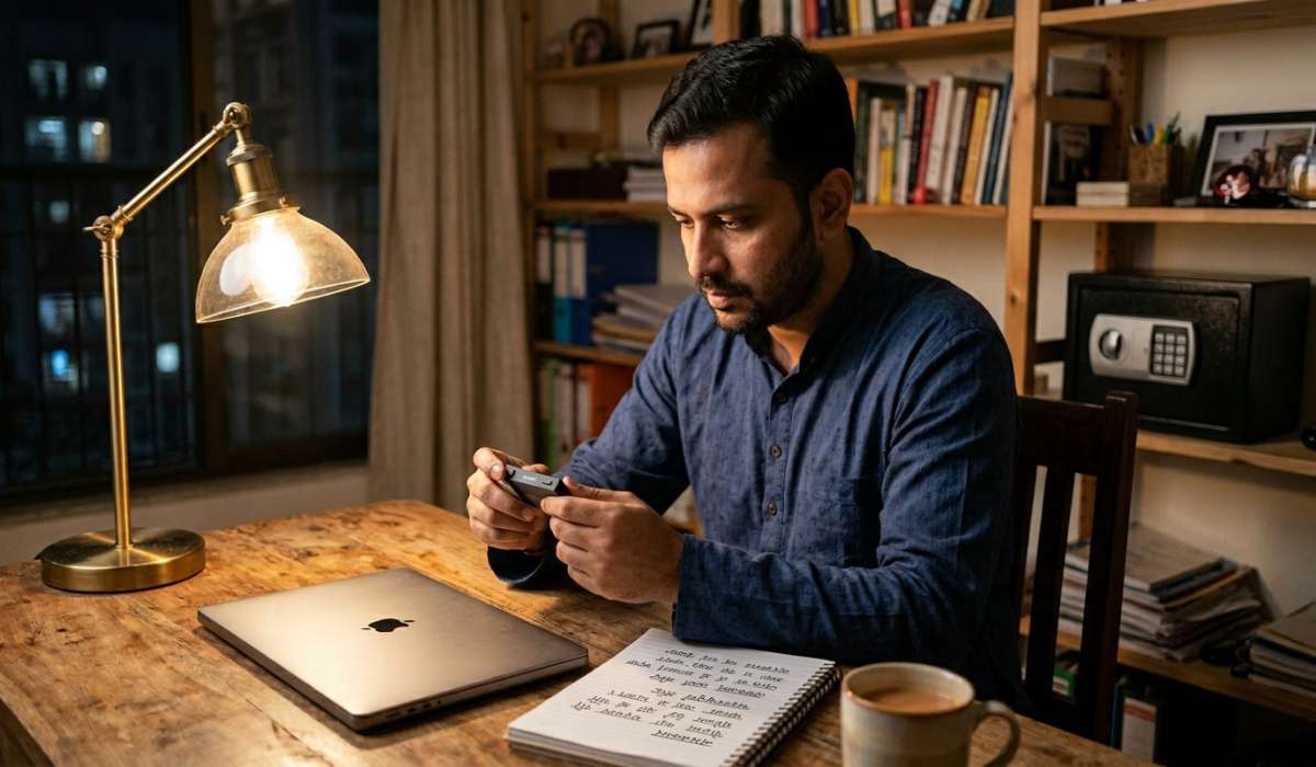 भारतीय उपयोगकर्ता हार्डवेयर वॉलेट सेटअप करते हुए