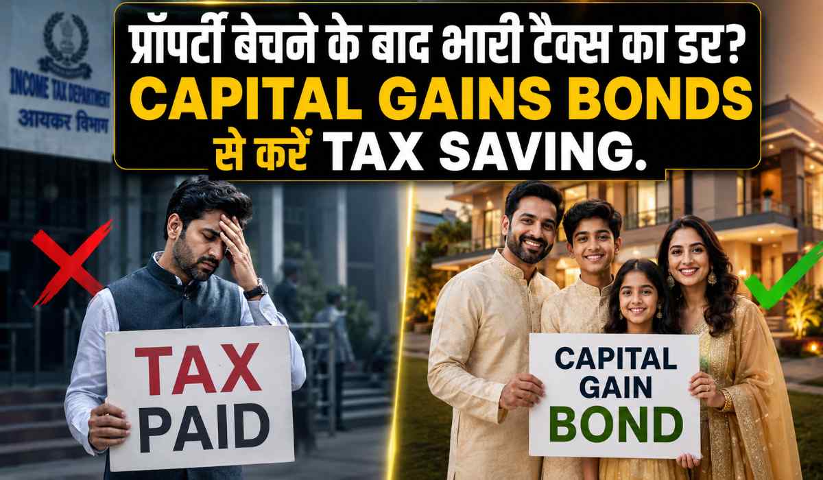 प्रॉपर्टी बेचनेके बाद भारी टैक्स का डर? Capital Gains Bonds से करें Tax Saving.