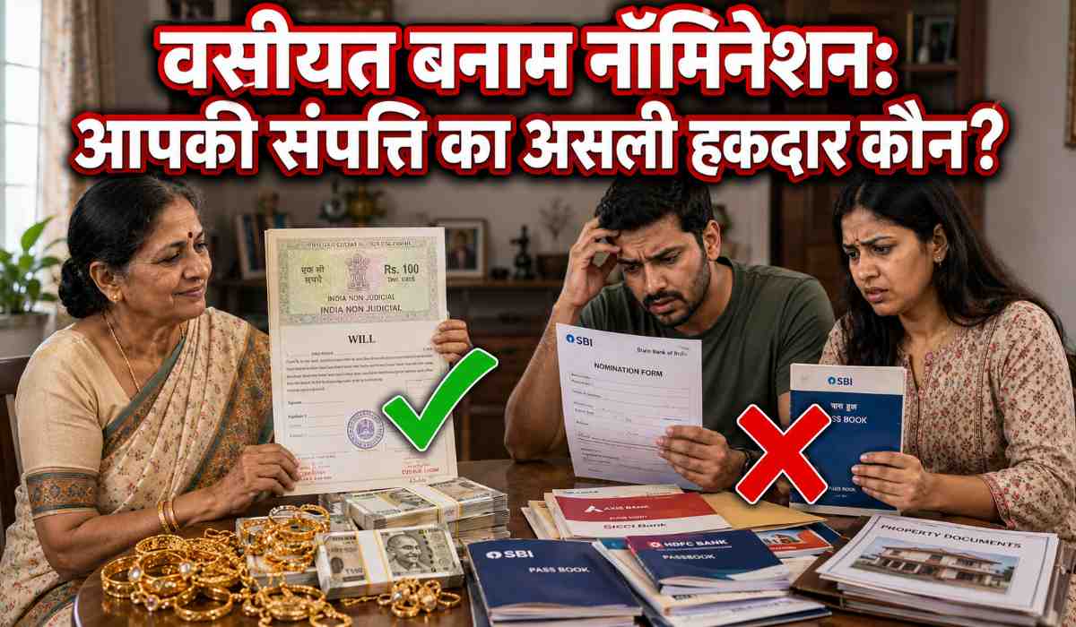 वसीयत बनाम नॉमिनेशन: आपकी संपत्ति का असली हकदार कौन?