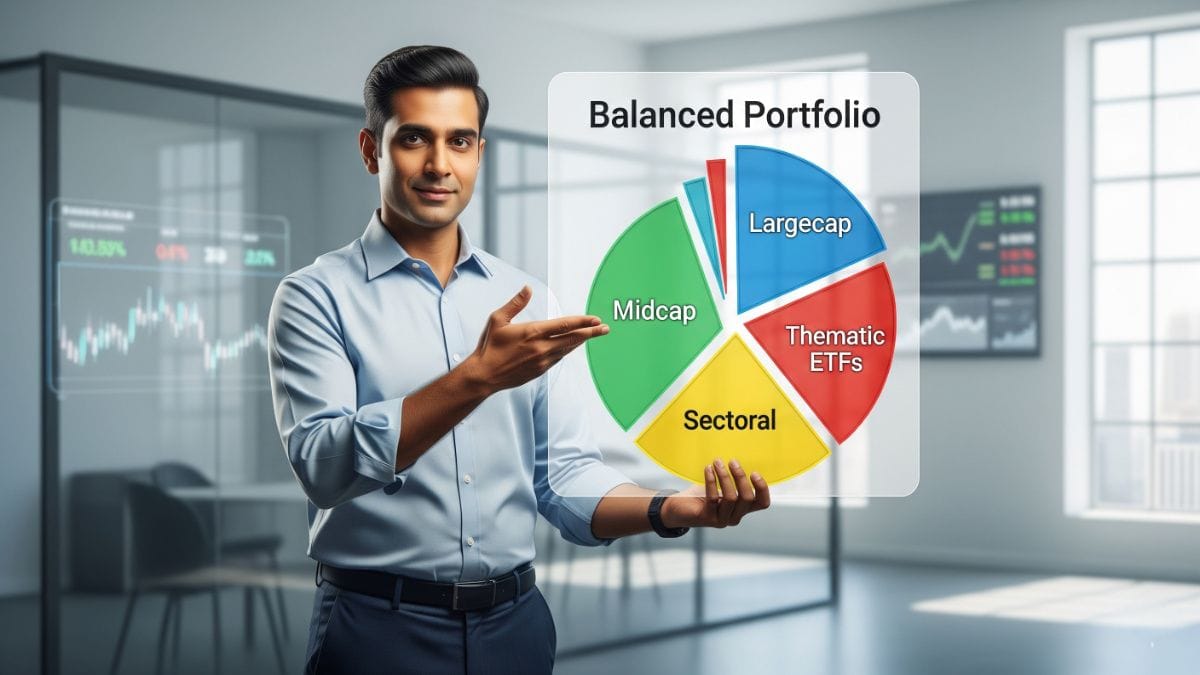 Indian investor holding a balanced portfolio
