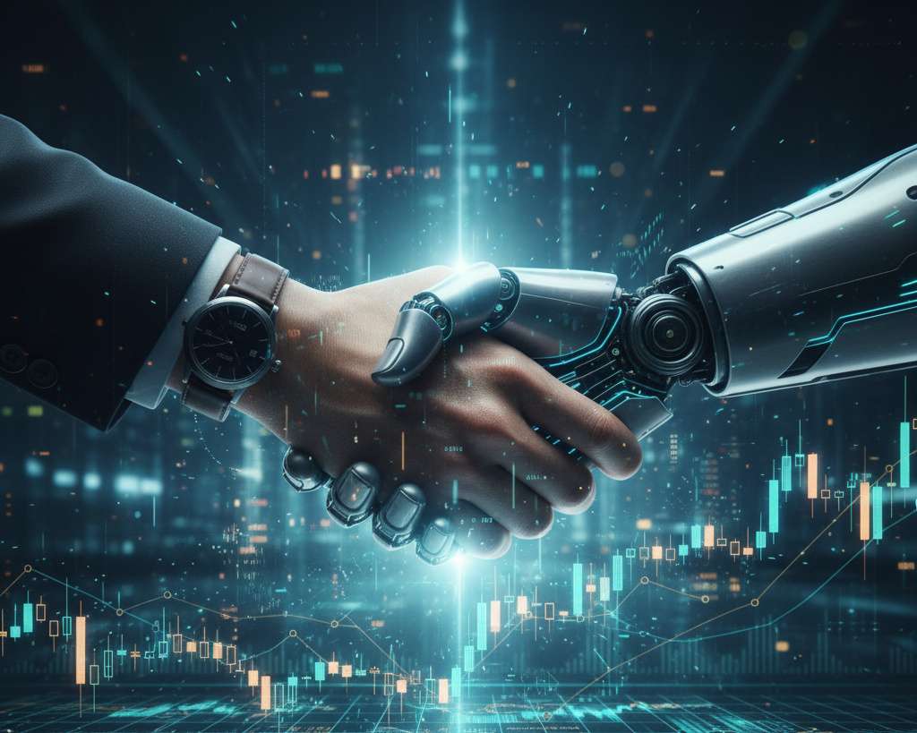 Human Robot AI handshake