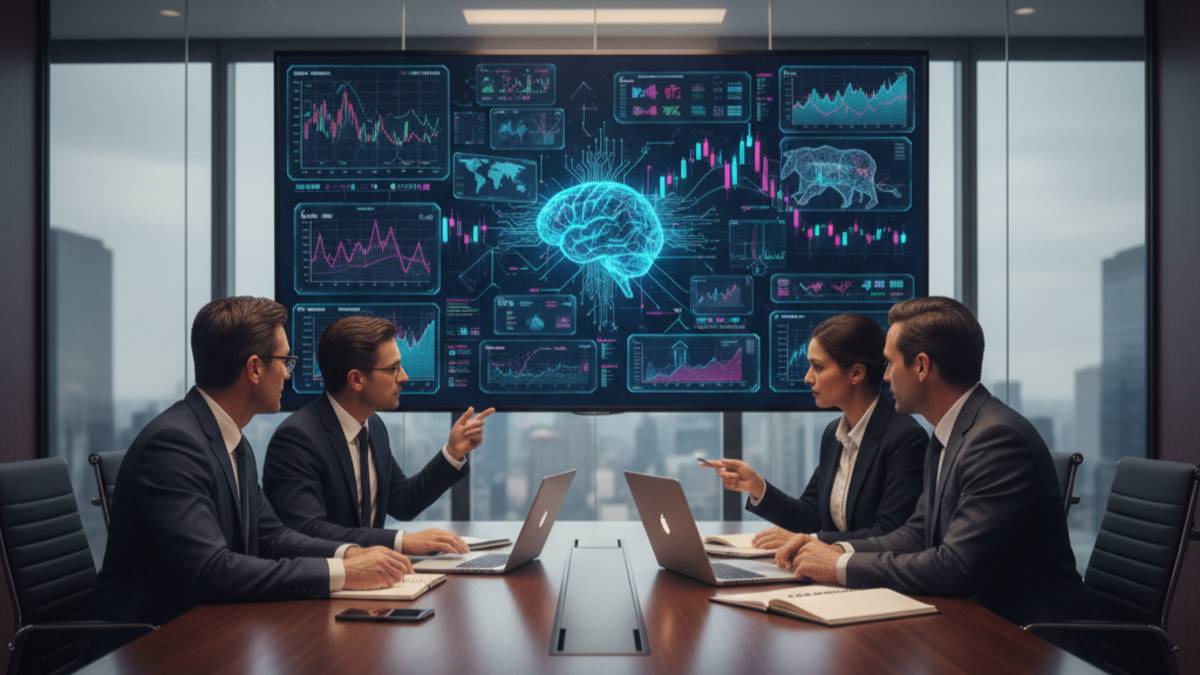 Office meeting over AI Trading 