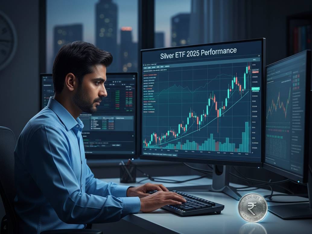 person checking silver charts on screen
