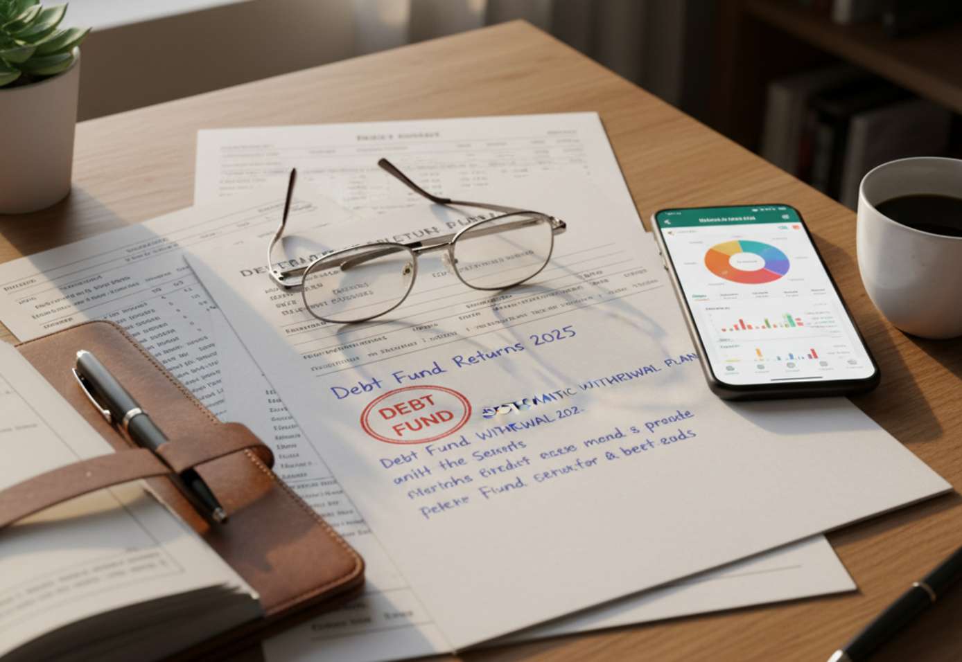 Debt Funds docs on table