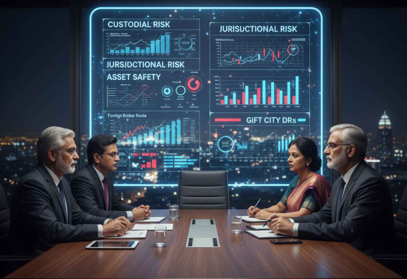office meeting room on risks of foreign assets