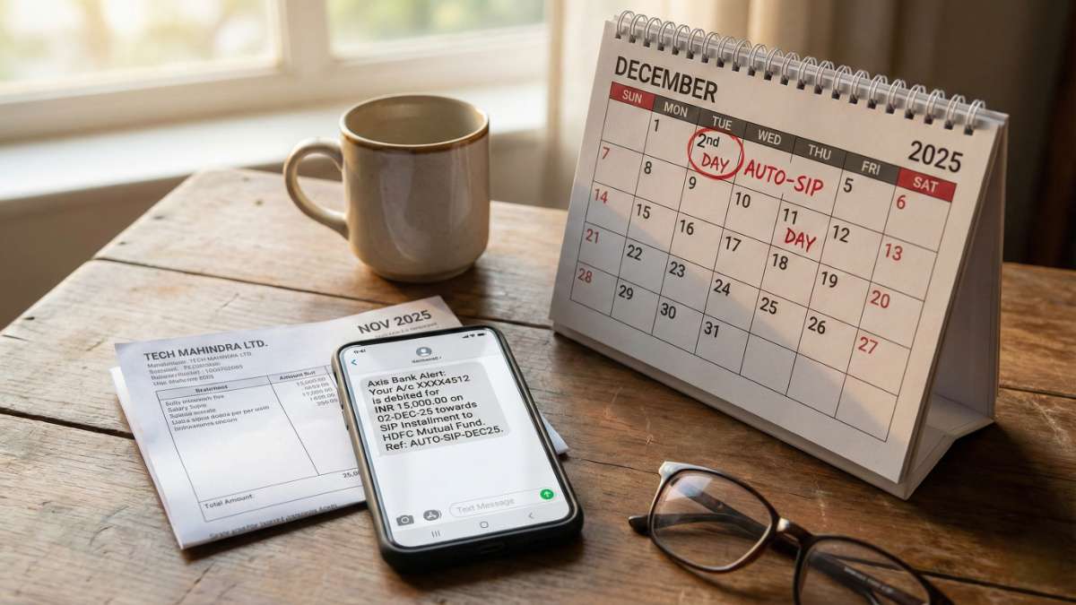SIP date marked on calendar with sms notification