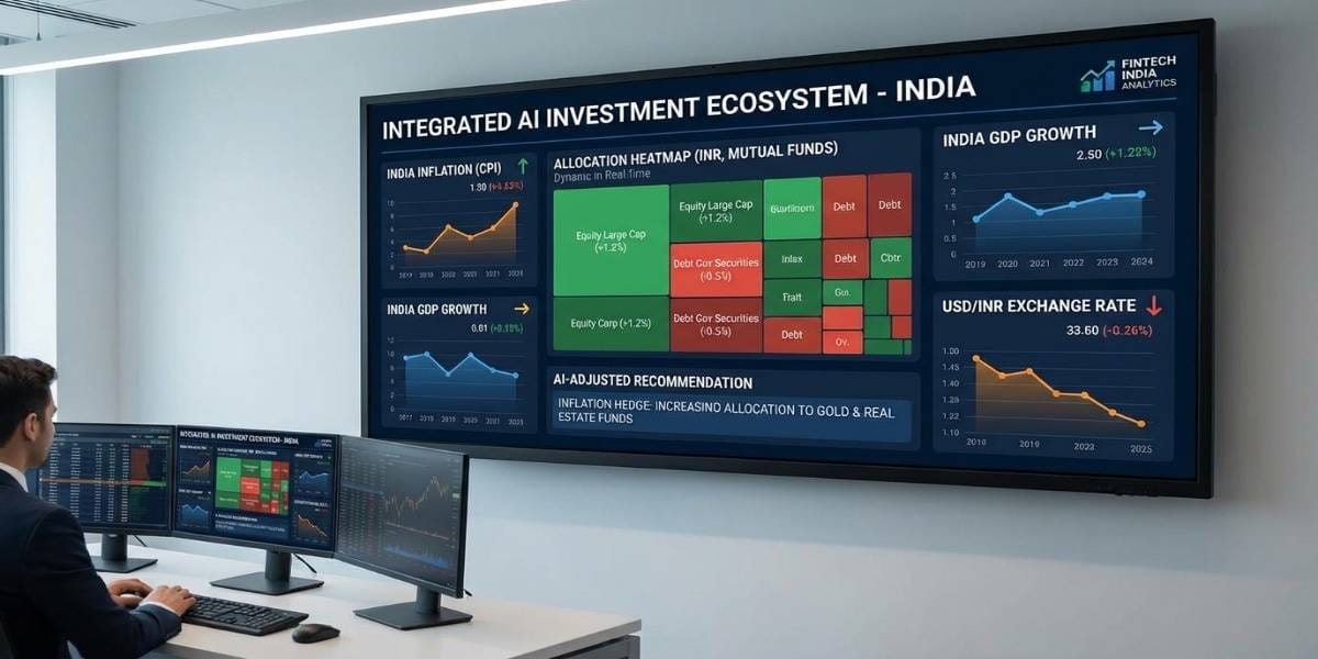 AI investment ecosystem dashboard showing Indian mutual fund allocations