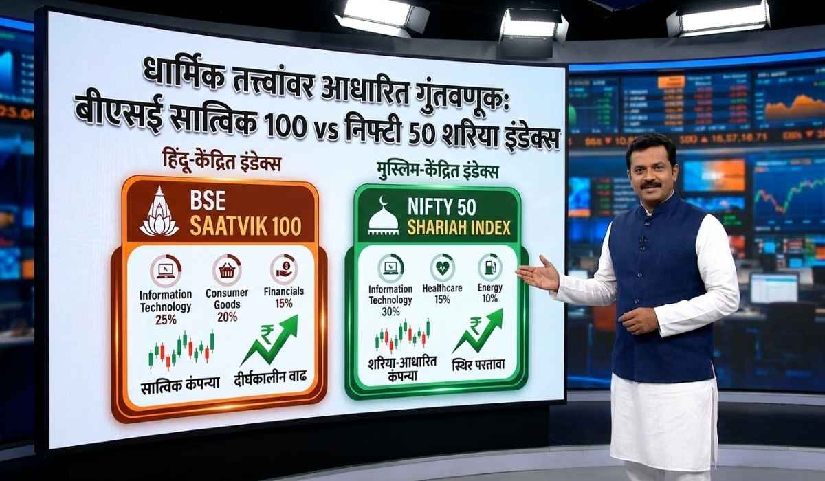 धार्मिक तत्त्वांवर आधारित गुंतवणूक: BSE Saatvik 100 vs Nifty50 Shariah इंडेक्स